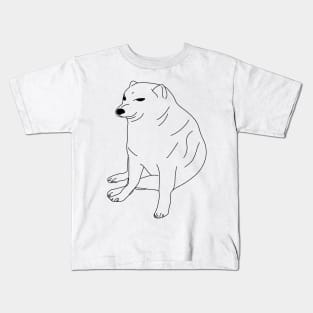 Cheemsburbger Lineart Kids T-Shirt